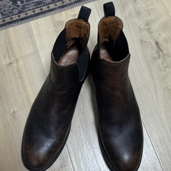 Frye Men's Brown Bowery Leather Boots - Picture 7 of 9